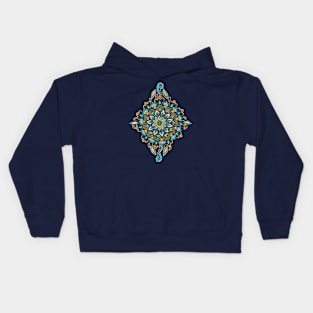 Retro Spring Folk Art Diamond Kids Hoodie